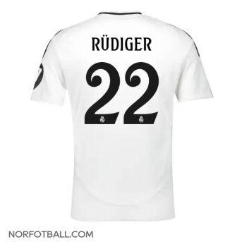 Billige Fotballdrakt Real Madrid Antonio Rudiger #22 Replika Hjemmedrakt 2024-25 Kortermet